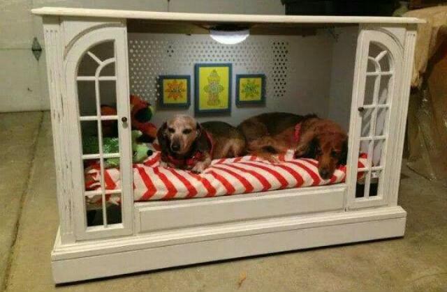Dog-Bed-In-TV-Cabinet
