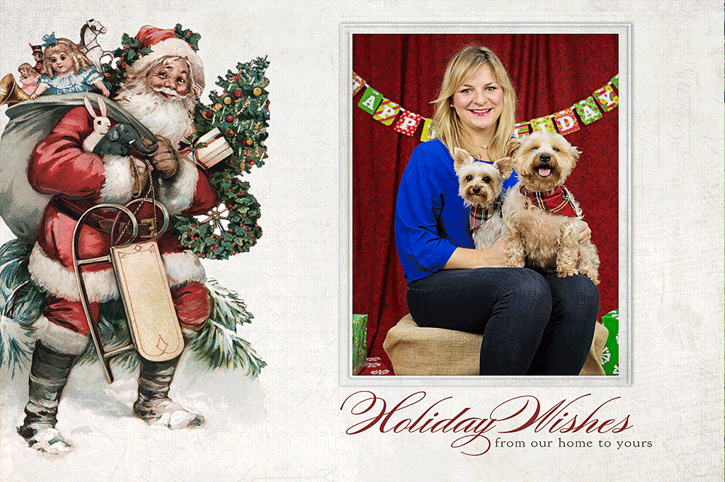 Holiday Card with dog