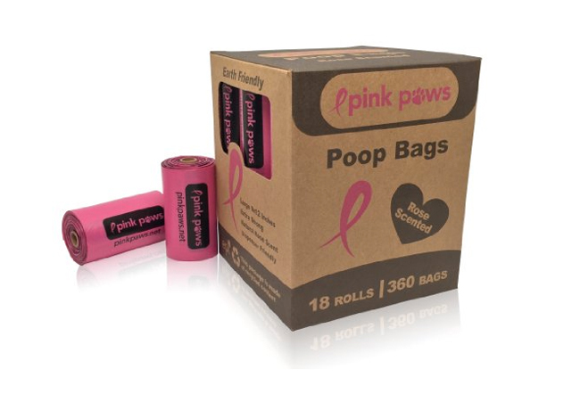 Pink Paws Poop Bags