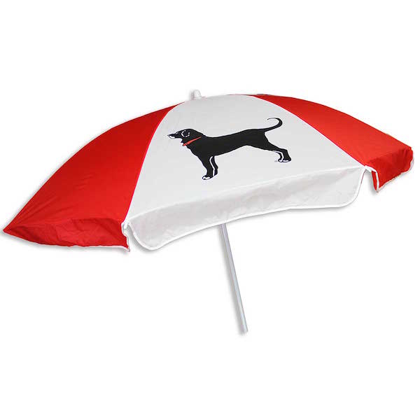 black dog beach umbrella