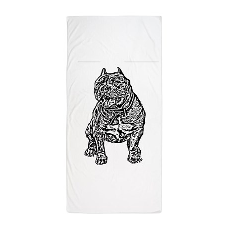 american_bully_dog_beach_towel