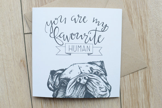 bulldog greeting cards