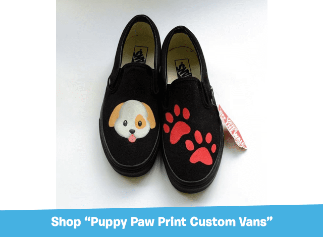Puppy Paw Print Custom Vans