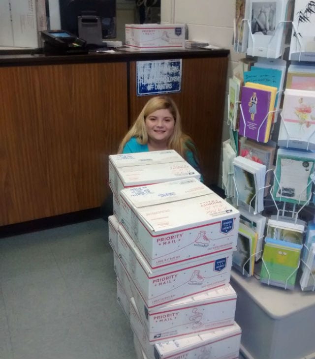 at the post office