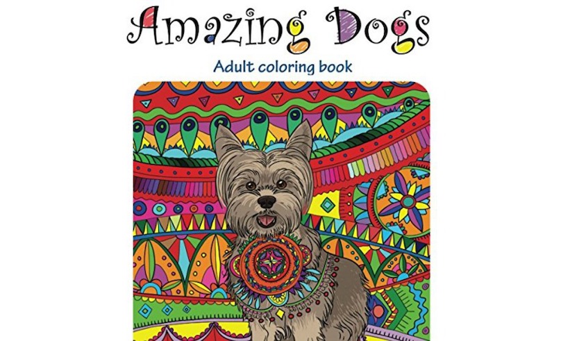Amazing Dogs Adult Coloring Book