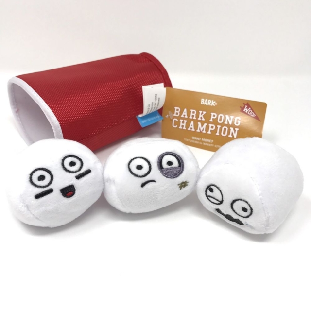 bark box beer pong toy