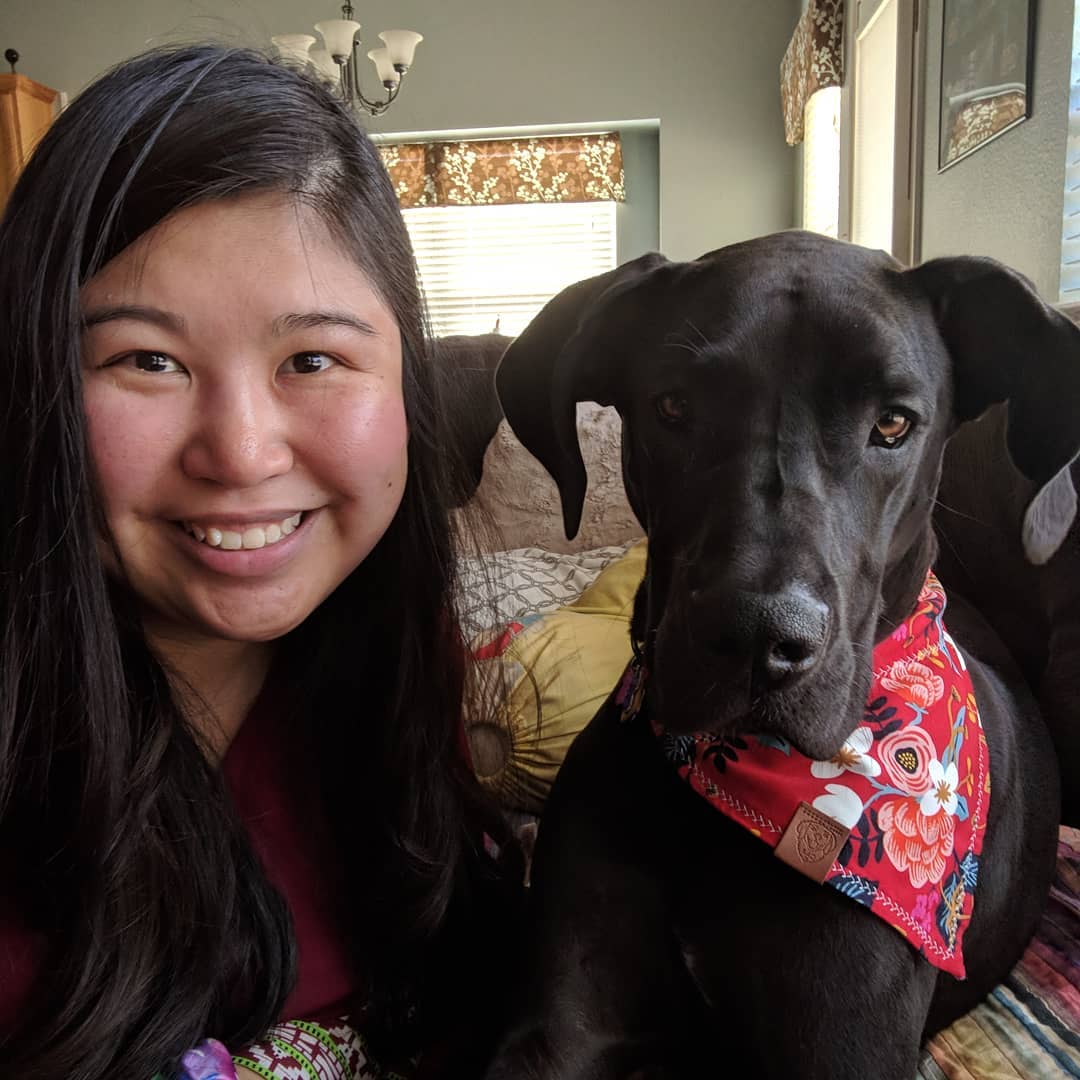 Great Dane and Mom