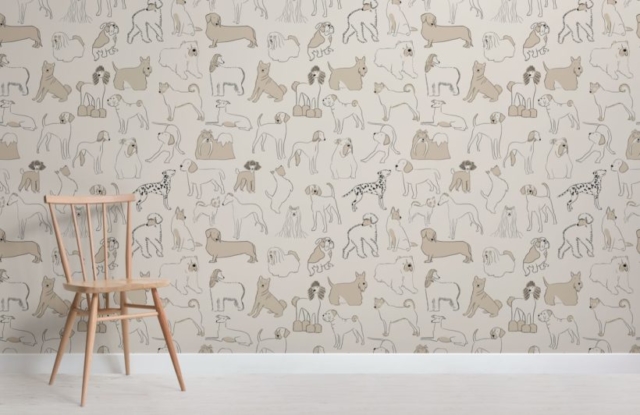 dog illustration wallpaper