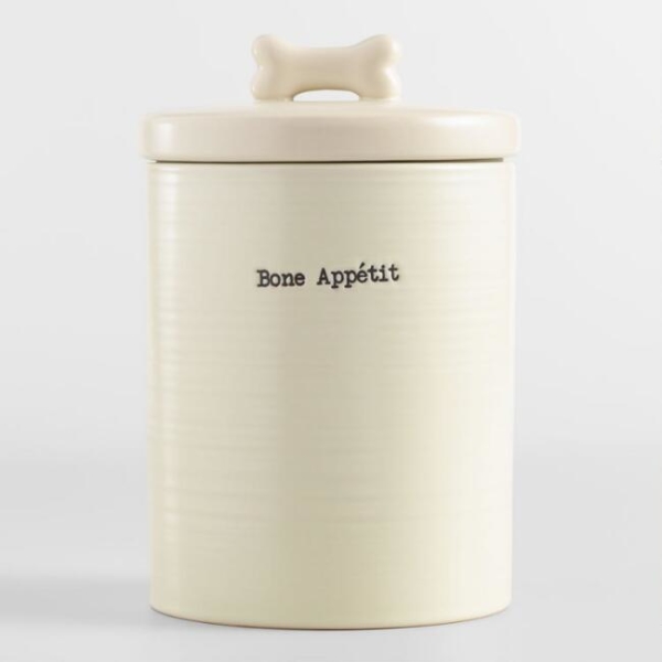dog treat cannister