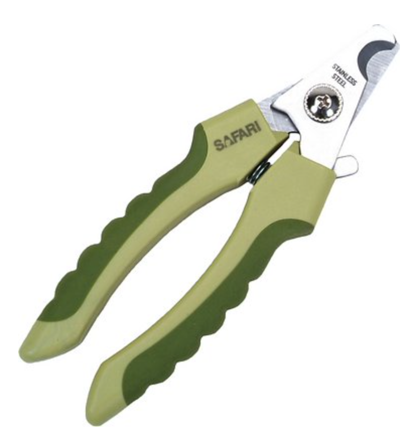 Scissor style nail clipper for dogs