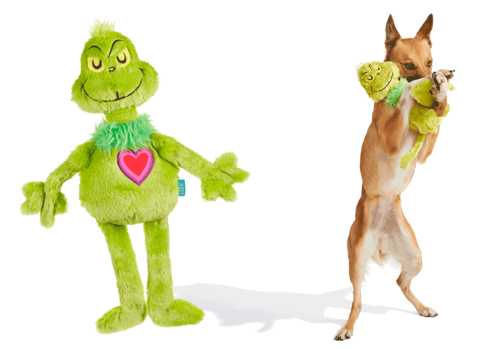 Jumbo sized Grinch toy from the BarkBox collection