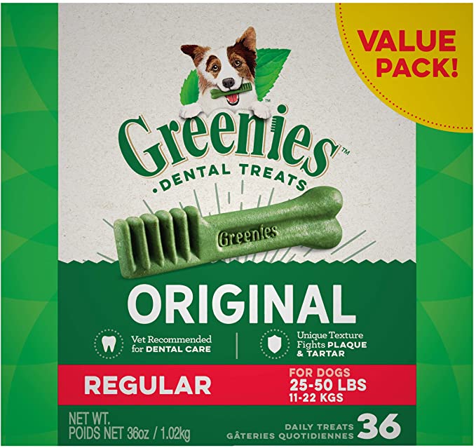 Package of Greenies Dental treats