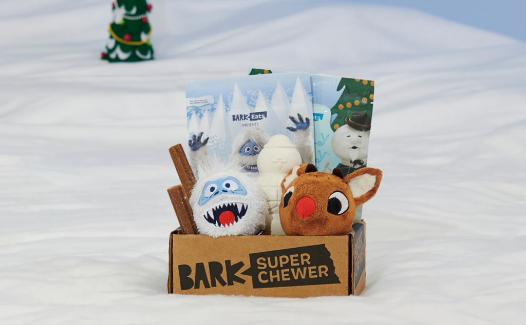 rudolph themed super chewer box for holiday 2021