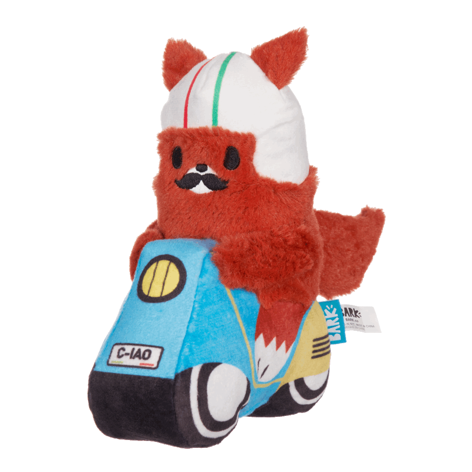 Buona Squirrela dog toy from Italy themed BarkBox