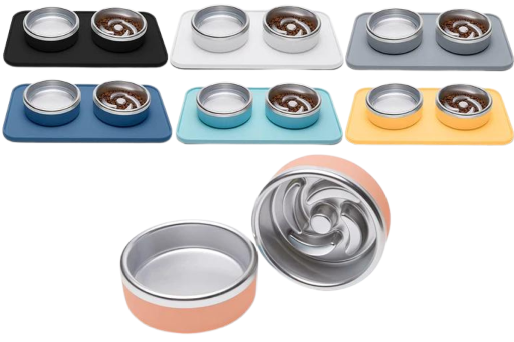COMING SOON - Trot Stainless Steel Slow Feeder Bowl With Silicone Mat