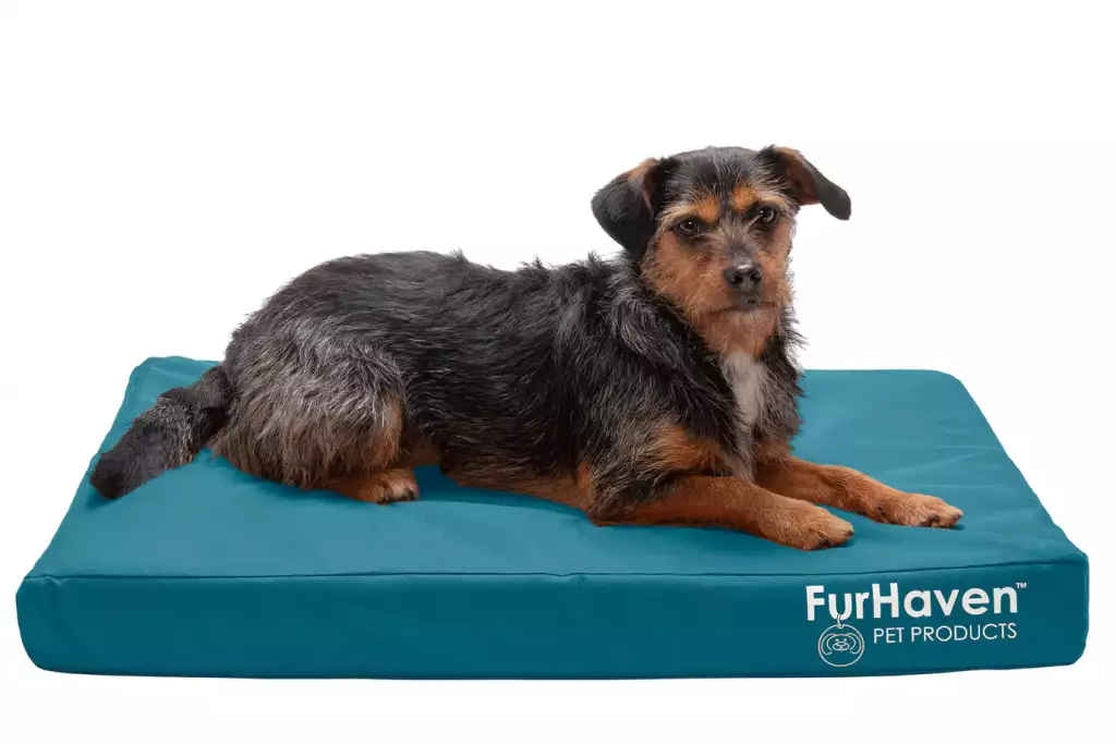 FurHaven Deluxe Indoor/Outdoor Oxford Cooling Mattress Dog Bed