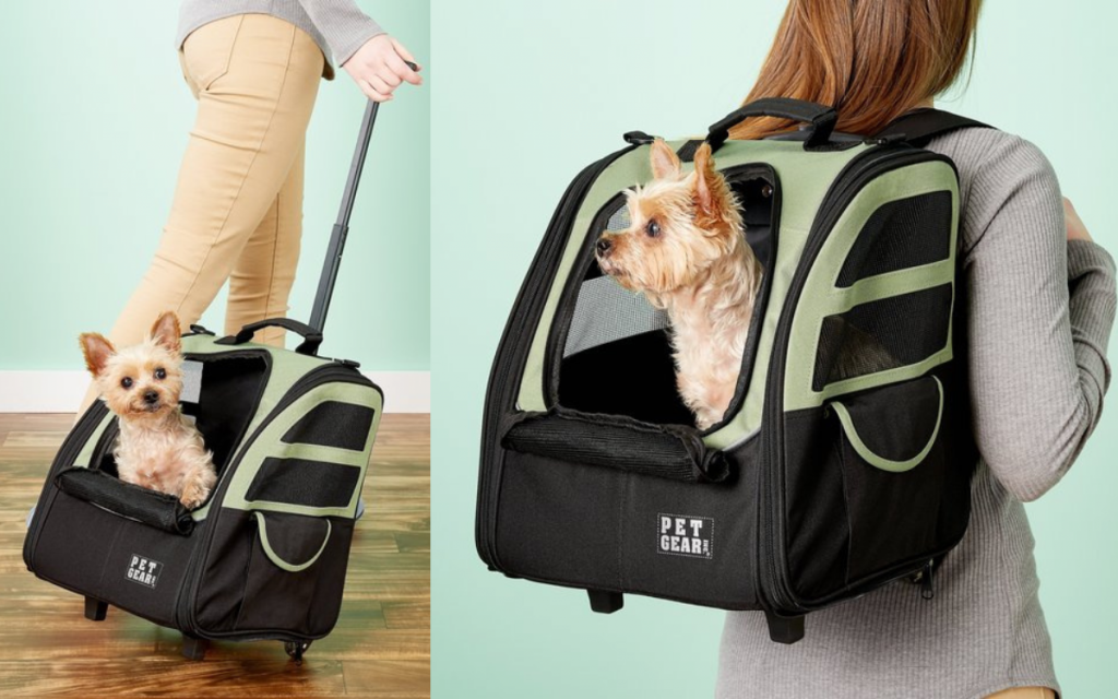 1. Pet Gear I-GO2 Series Dog Backpack & Rolling Carrier