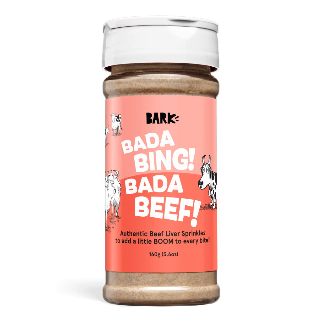 3. BARK "Bada Bing! Bada Beef!" Dog Food Topper