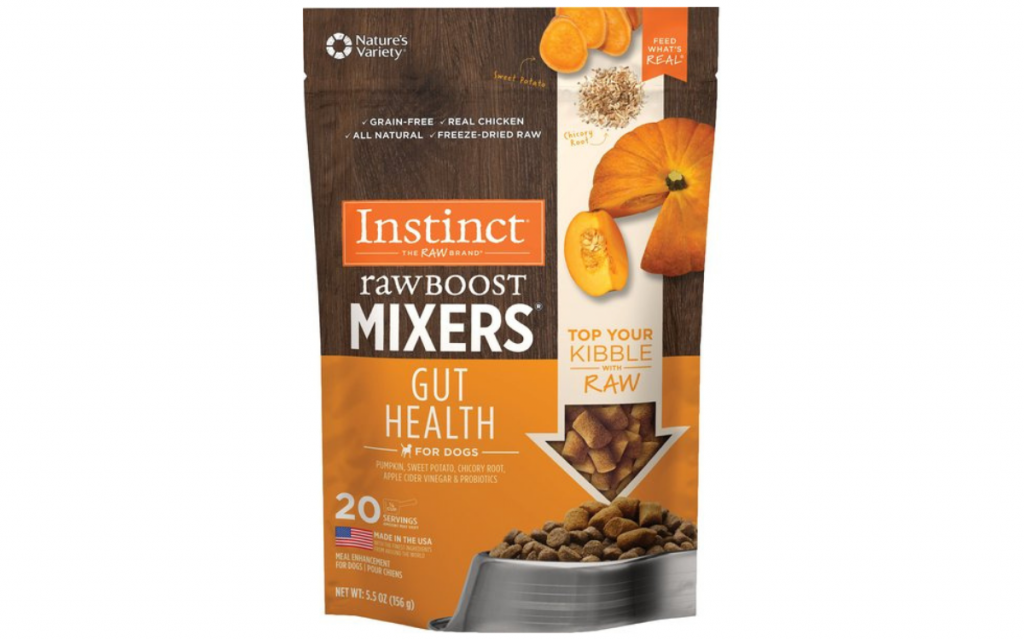 6. Instinct Raw Boost Mixers "Gut Health (Pumpkin/Chicken) Recipe" 