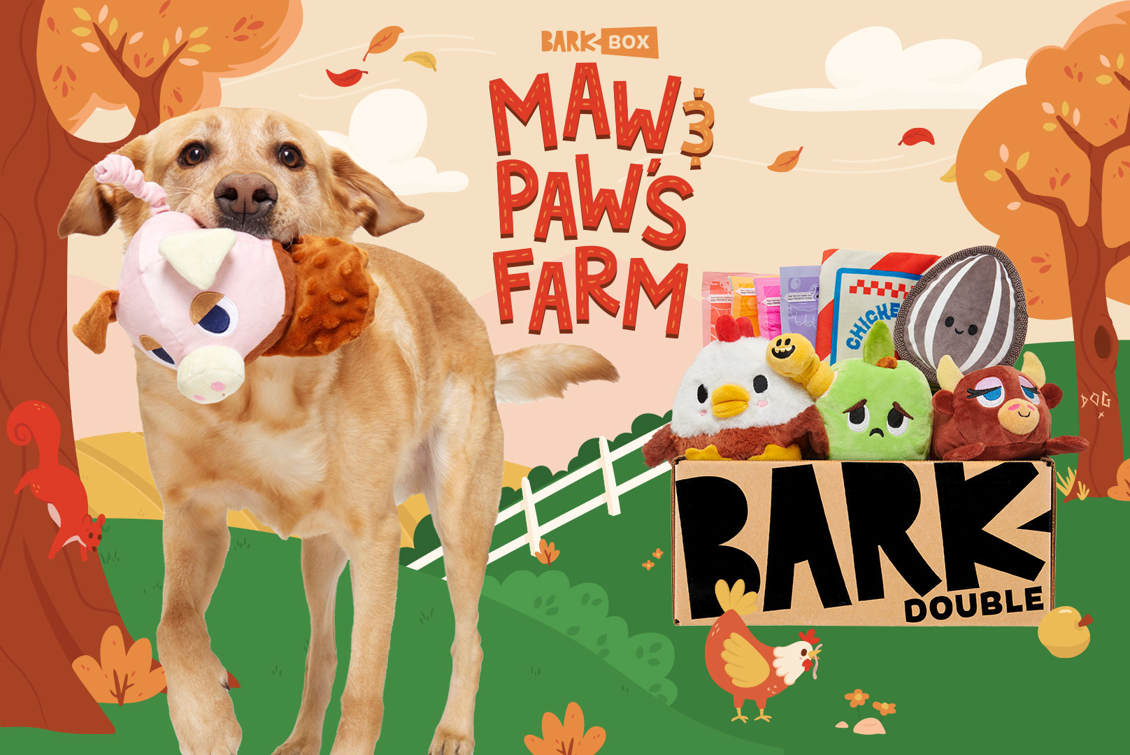 Sept 2023 BarkBox Theme Reveal: Maw & Paw’s Farm